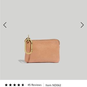 Madewell leather carabiner pouch.